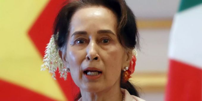 Die ehemalige Regierungschefin Myanmars Aung San Suu Kyi. Myanmar Suu Kyi