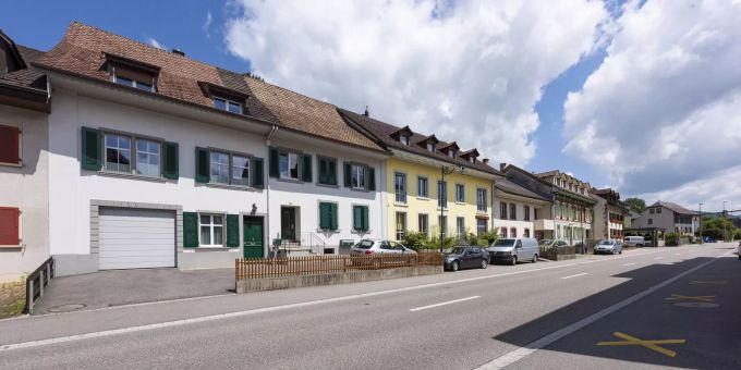 Strasse in Gelterkinden. Strasse in Gelterkinden.