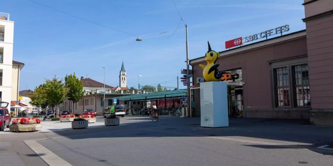Der Bahnhof Romanshorn. Der Bahnhof Romanshorn.