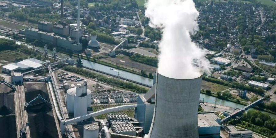 Dampf steigt aus einem Kühlturm des Kohlekraftes Datteln 4 des Betreibers Uniper auf. Foto: Bernd Thissen/dpa