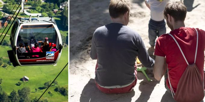 Eine Regenbogenfamilie muss in Fiesch VS für das Familienticket kämpfen. Die «Ehe für alle» ist laut Pink Cross zwar ein wichtiger Schritt, zeige aber nicht, dass Homophobie hierzulande Geschichte ist. Ehe für alle
