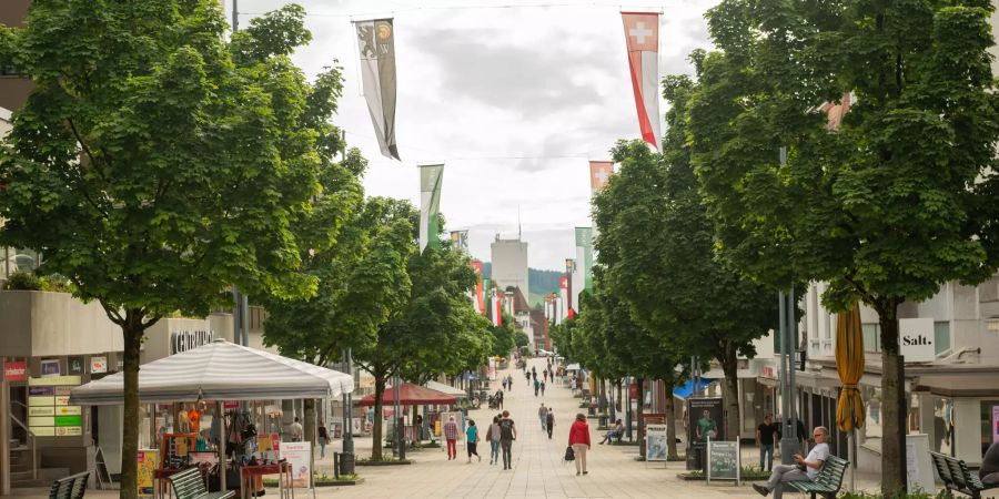 Die Obere Bahnhofstrasse in Wil (SG).