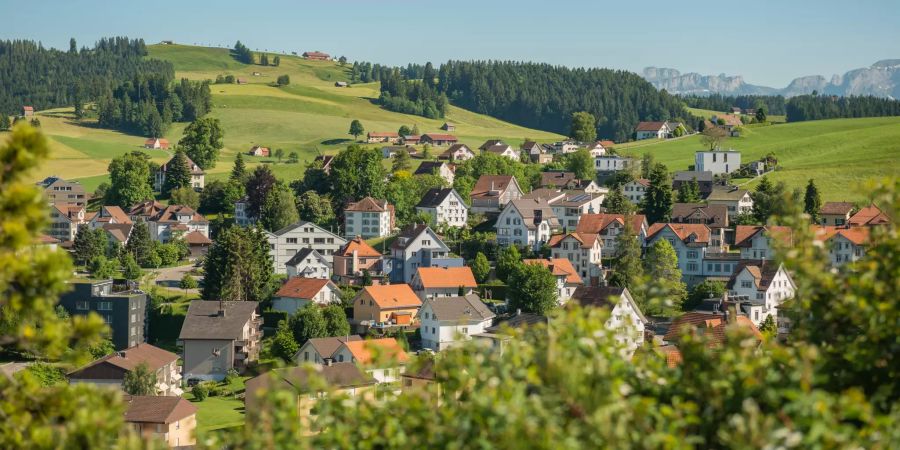 Blick auf die Gemeinde Speicher im Kanton Appenzell Ausserrhoden.