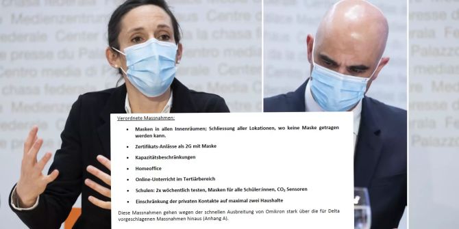 Taskforce Bundesrat Coronavirus Empfehlung