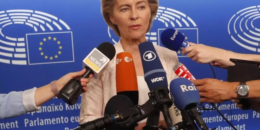 Umstrittene Kandidatin: Ursula von der Leyen im EU-Parlament. Foto: Jean-Francois Badias/AP