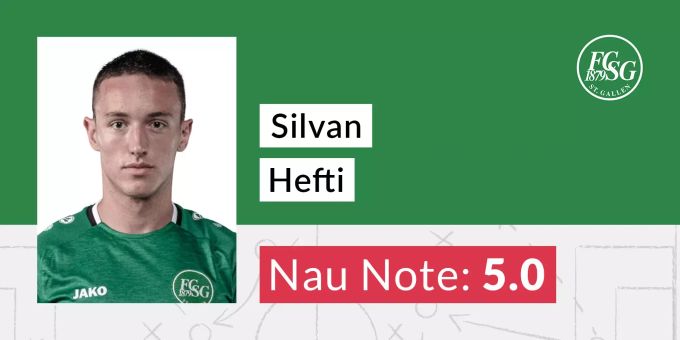 Die Nau-Note für Silvan Hefti FCB FCSG