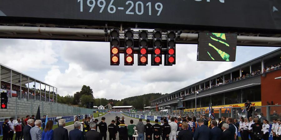 Gedenkminute für Anthoine Hubert am Grand Prix in Spa-Francorchamps