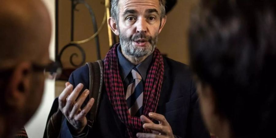 Philippe Lancon nach der Verleihung des Prix Femina 2018 für seine Novelle "Le Lambeau". Foto: Christophe Archambault