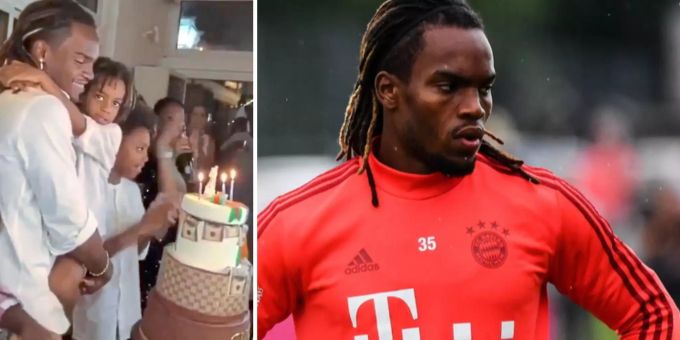 Renato Sanches steht mit seinem kleinen Bruder vor der «Gucci-Torte». Mit seiner Situation bei Bayern München ist der Portugiese zurzeit nicht zufrieden. Renato Sanches Bayern München