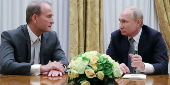 Wiktor Medwedtschuk und Wladimir Putin Wiktor Medwedtschuk und Wladimir Putin