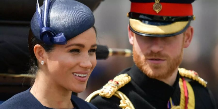 Prinz Harry und seine Frau Meghan bei der Militärparade «Trooping The Colour» 2019.