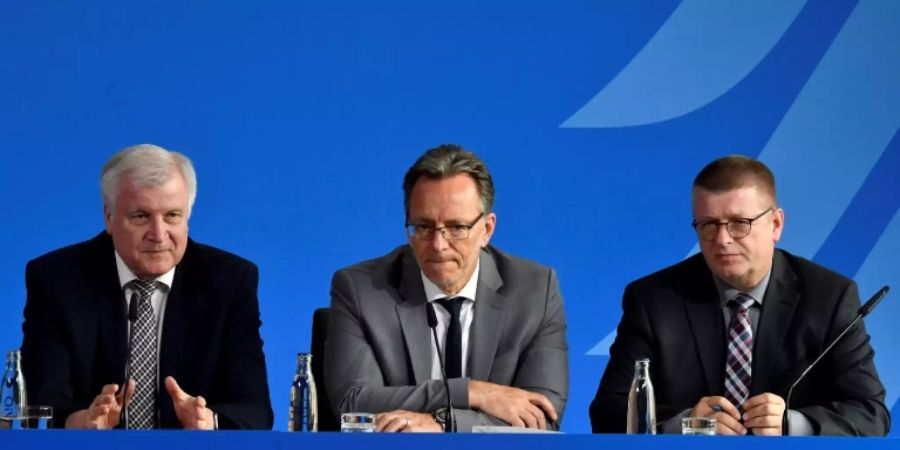 Horst Seehofer, Holger Münch und Thomas Haldenwang (v.l.)