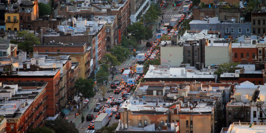 hell's kitchen, urban, verkehr, new york