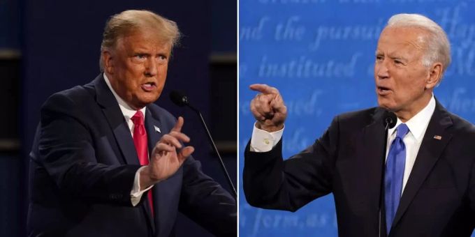 Sie wollen die Schlüssel fürs Weisse Haus: Donald Trump (links) und Joe Biden. Joe Biden