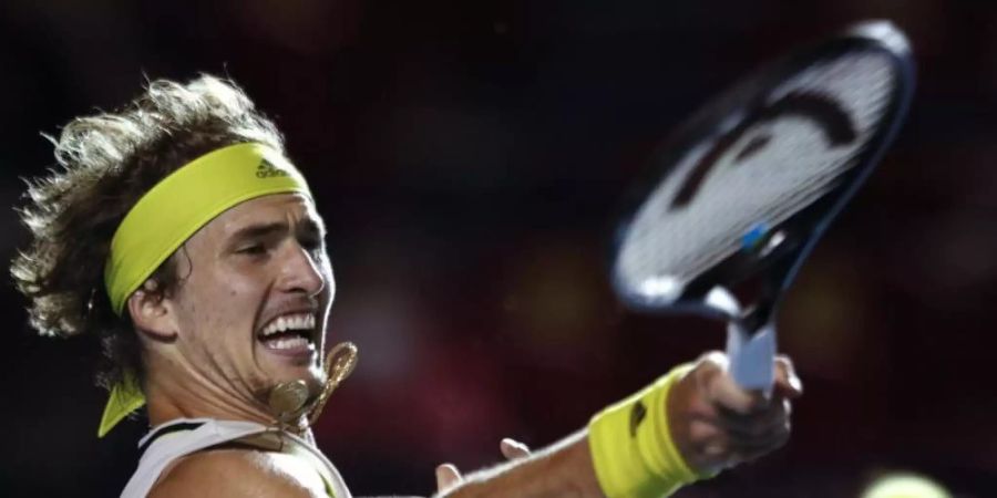 Aus im Achatelfinale von Monte Carlo: Alexander Zverev in Aktion. Foto: Rebecca Blackwell/AP/dpa