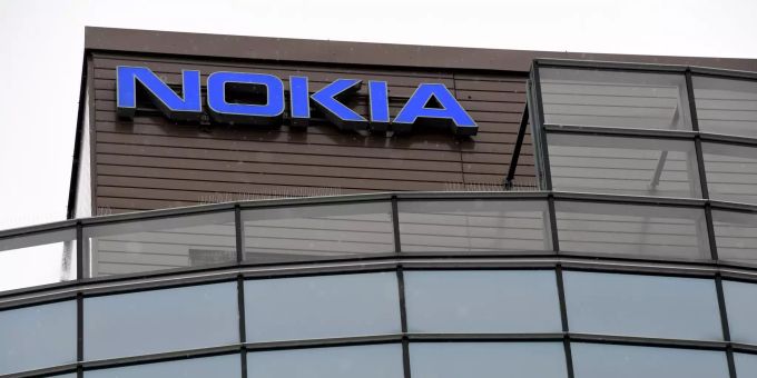 Der Hauptsitz des finnischen Telekommunikationsunternehmens Nokia in Espoo. Netzwerkausrüster Nokia
