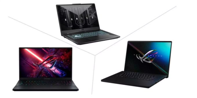 Drei der vier neuen Laptops von Asus. Asus