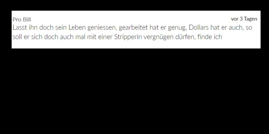 User Pro Bill ist, wenig überraschend, auf Bill Gates' Seite.