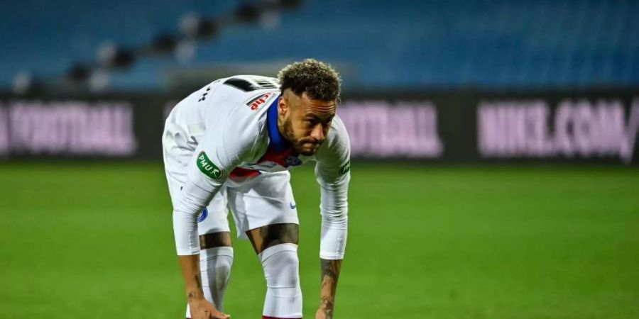 PSG-Star Neymar hatte in der Partie gegen Montpellier HSC eine Gelbe Karte gesehen. Foto: Pascal Guyot/AFP/dpa