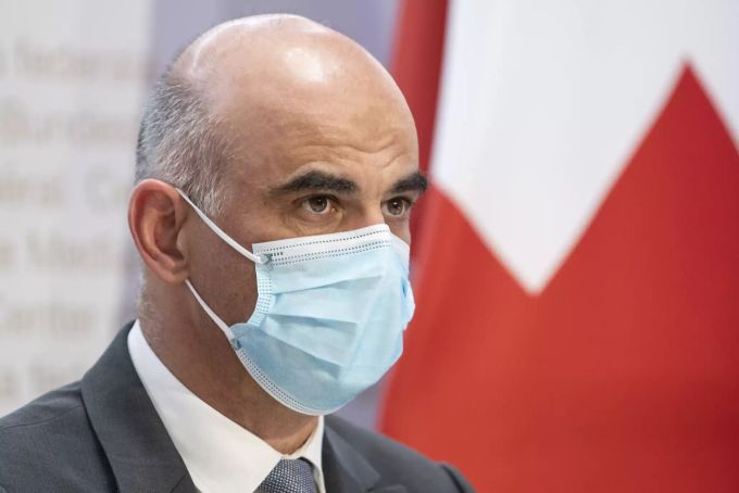 Bundesrat Alain Berset spricht an einer Medienkonferenz über Massnahmen zum Coronavirus, am Mittwoch, 26. Mai 2021, in Bern. Alain Berset Coronavirus