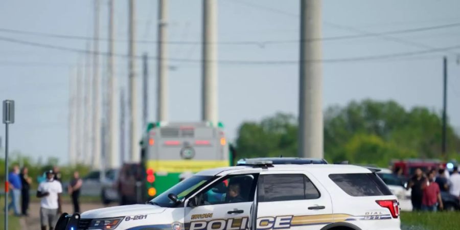 Polizeiwagen im texanischen Bryan nach dem Schusswaffenvorfall