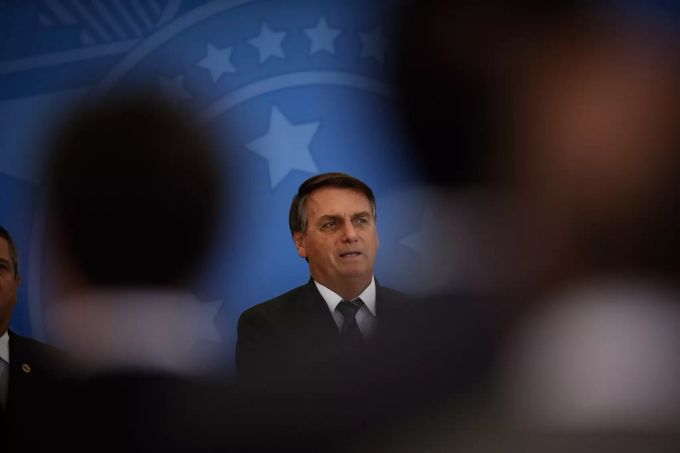 ARCHIV – 09.02.2021, Brasilien, Brasilia: Jair Bolsonaro, Präsident von Brasilien, nimmt an einer Veranstaltung teil. Brasilien Coronavirus Bolsonaro
