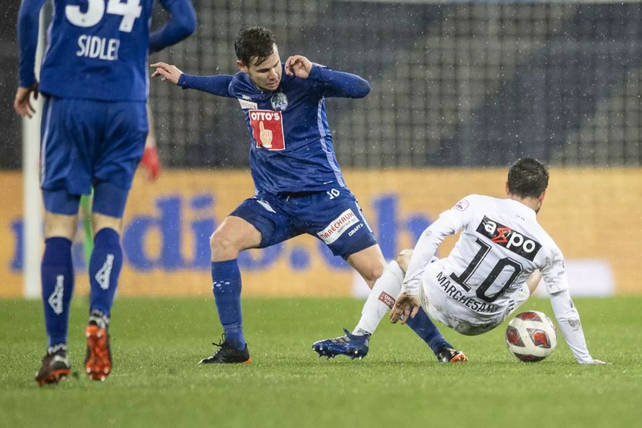 Luzerns Louis Schaub trifft gegen den FC Zürich zum 2:0.