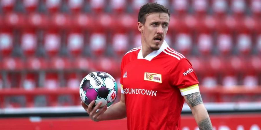 Unions Max Kruse musste in der Partie gegen Werder Bremen ausgewechselt werden. Foto: Andreas Gora/dpa-Pool/dpa