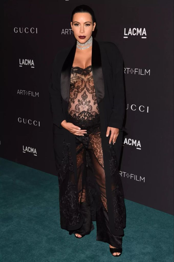 Kim Kardashian während ihrer Schwangerschaft. kim kardashian