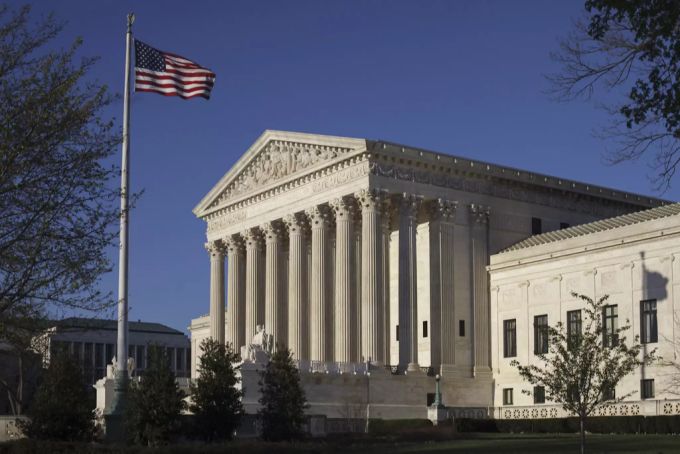 Das United States Supreme Court Building in Washington, USA. United States Supreme Court Building