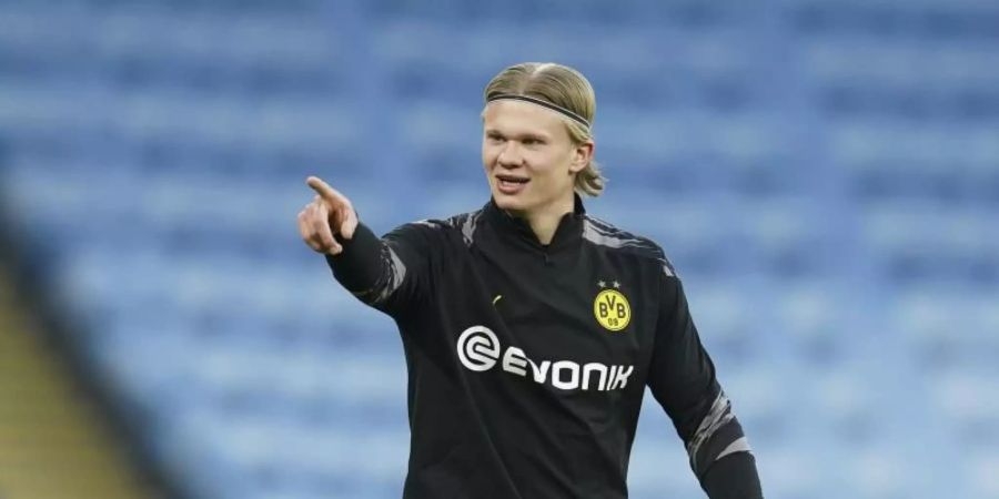 Soll nach den Wünschen von Borussia Dortmund beim BVB bleiben: Erling Haaland. Foto: Dave Thompson/AP/dpa