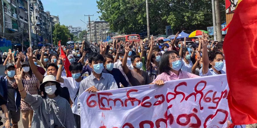 Protest gegen Militärjunta in Myanmar