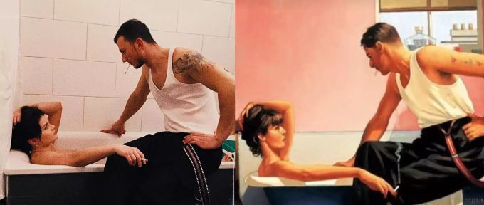Arona Myftari in der Badewanne Arona Myftari