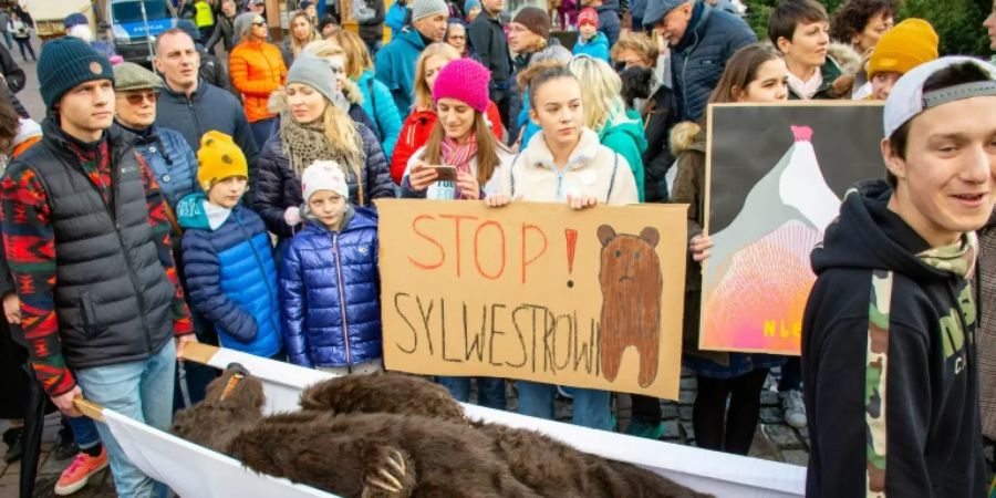 Proteste gegen die Silvester-Gala in Zakopane