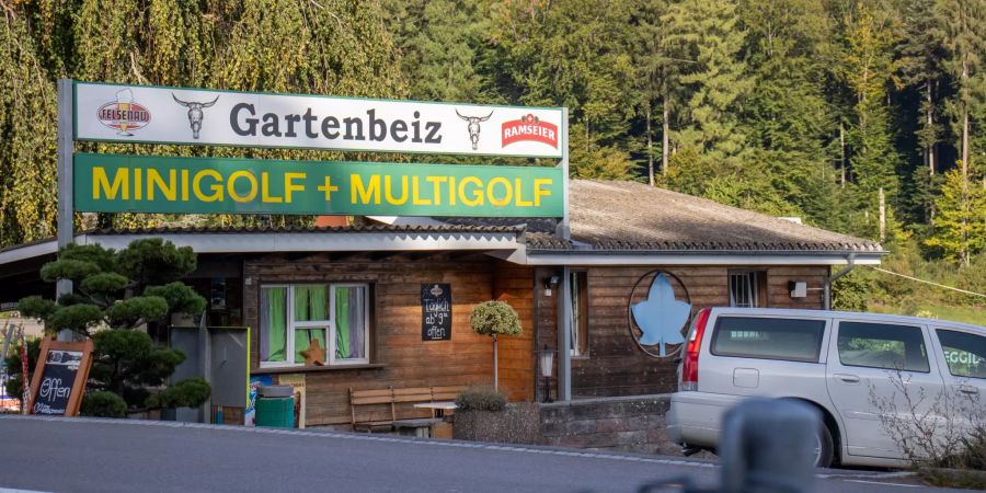 Minigolf in Mühleberg.