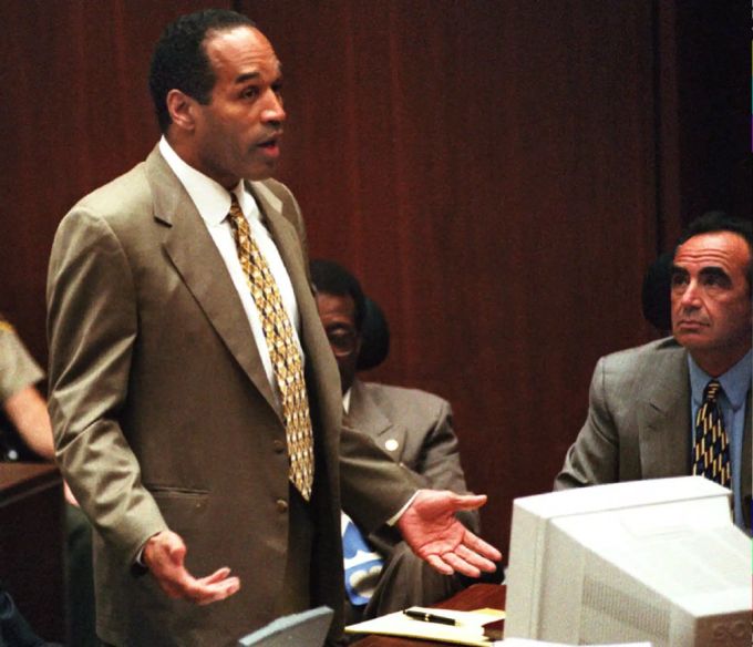 O. J. Simpson bei einer Verhandlung im September 1995. simpson
