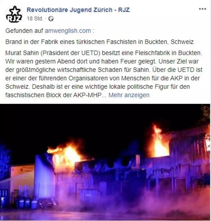 Der Brandanschlag wurde vermeldet, obwohl dieser nicht stattfand. Brandanschlag buckten