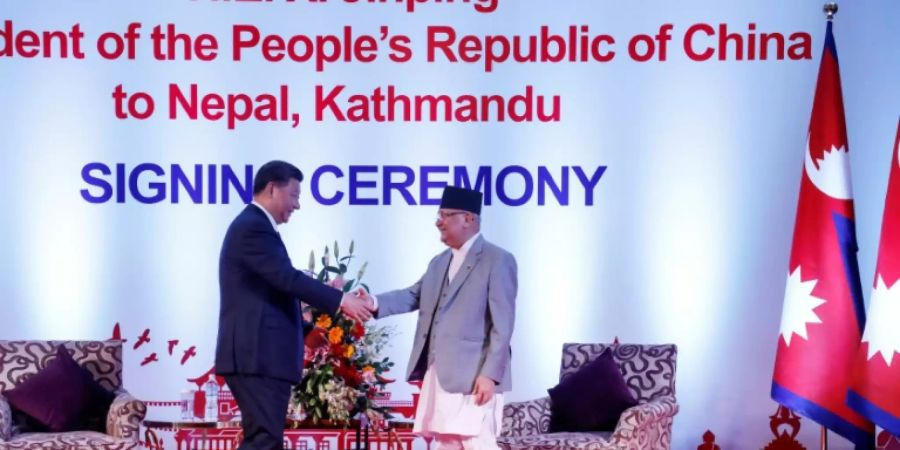 Xi Jinping und K.P. Sharma Oli in Kathmandu