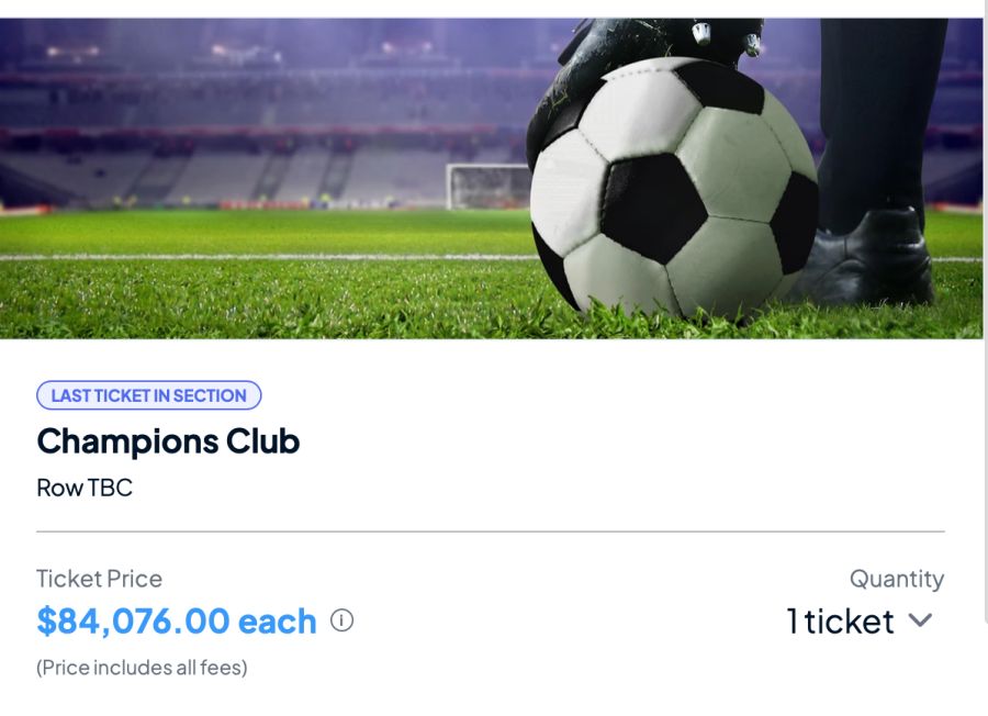 Unglaublich: Auf dieser Plattform wird ein Ticket für das WM-Spiel Kanada gegen die Schweiz im «Champions Club» für über 84'000 Dollar gehandelt.
