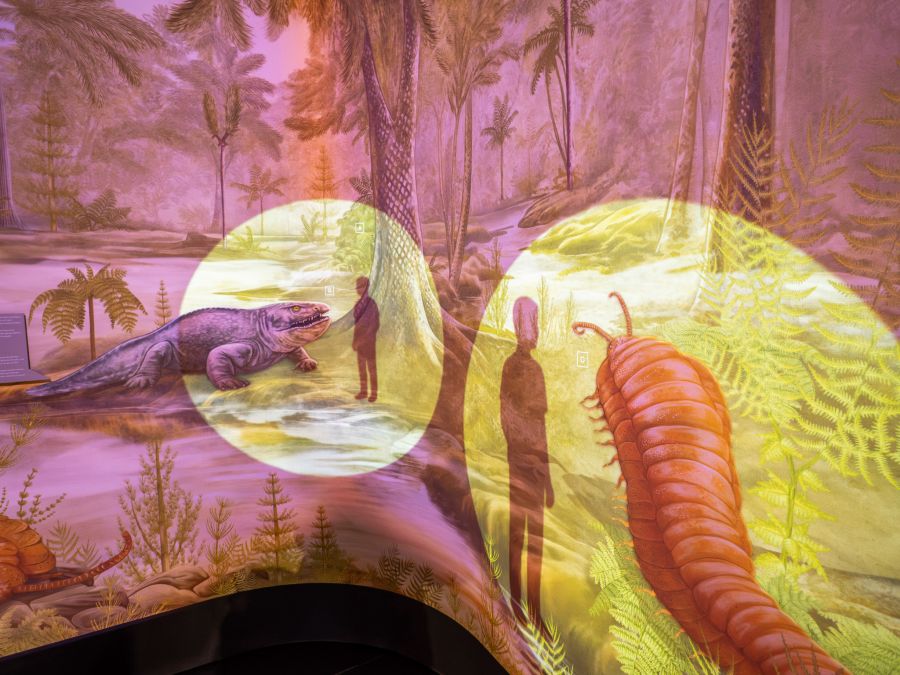 Saurier Mensch Sumpfwälder Grafik