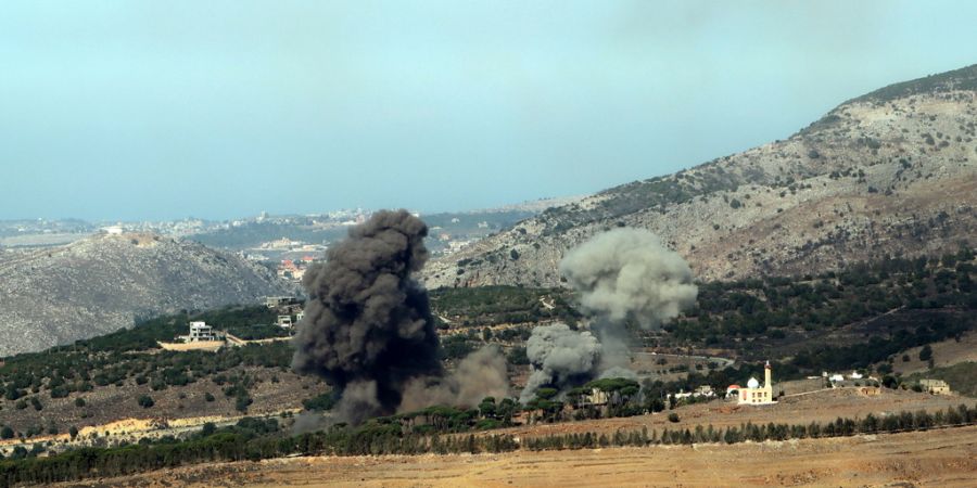 Rauchwolken Angriff Israel Libanon
