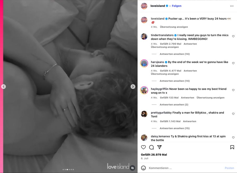 Bei «Love Island UK» ging es in der jüngsten Staffel besonders heiss zu und her.