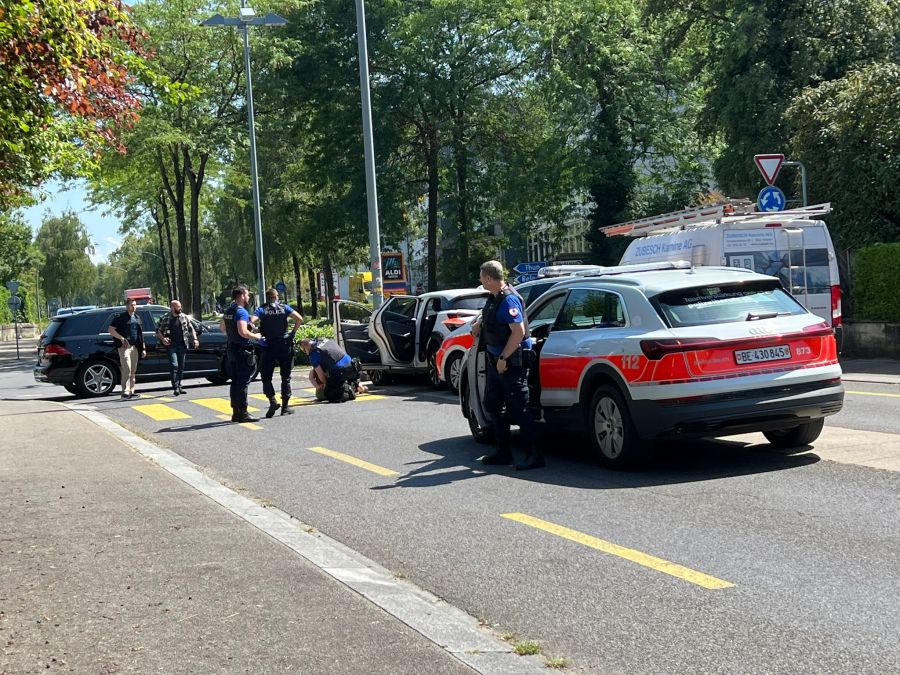 Bei dem Polizeieinsatz in Wabern bei Bern wurde eine Frau festgenommen.