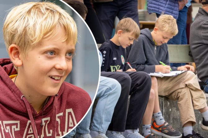Bub 14 schreibt wie Journi
