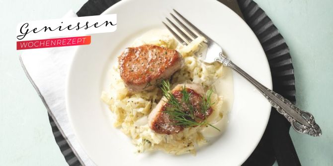 Schwein Fleisch Medaillons Fenchel