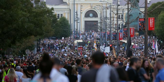 Remembrance march for the victims of the Novi Sad train station accident