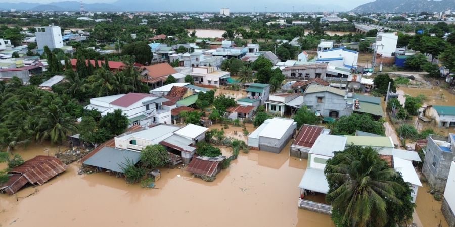 Überschwemmungen Hanoi Vietnam