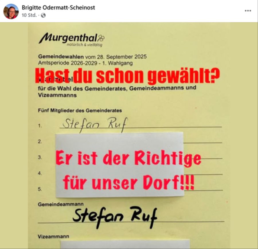 Gemeindeammann Murgenthal Stefan Ruf