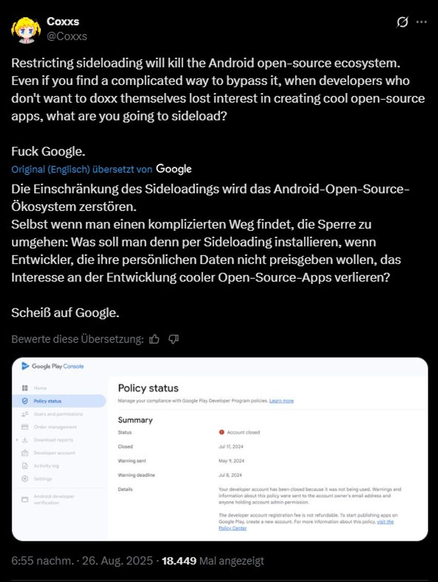 Tweet Sideloading Google Android