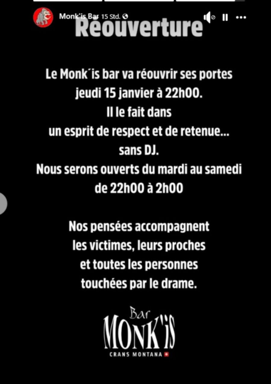 15 Tage nach dem Unglück öffnet eine benachbarte Bar des «Le Constellation» wieder.